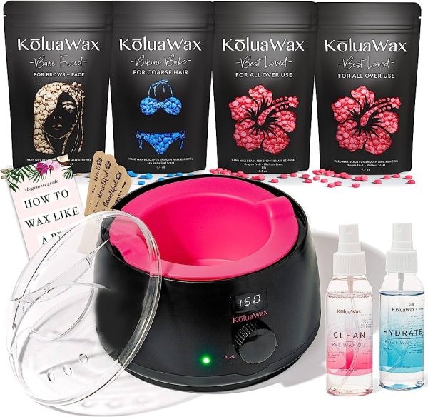 1 lb Bikini Babe Hard Wax Beads + Clean and Hydrate Oil Set