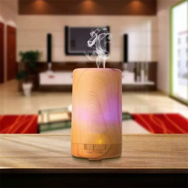 100ml Mini Wood Grain Aroma Diffuser Ultrasonic Humidifier