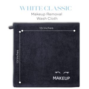 [12 Pack] Bleach Safe Black Makeup Towels