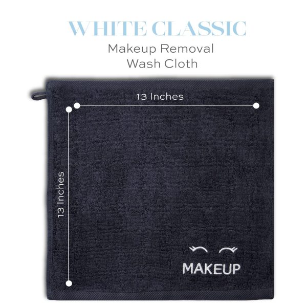 [12 Pack] Bleach Safe Black Makeup Towels