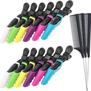 12 Pcs Plastic Alligator Hair Clips for Women and Girls,DanziX Colorful Sectioning