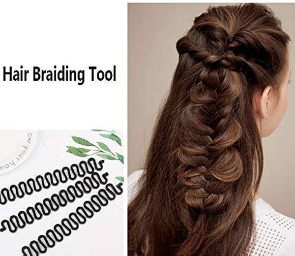 19 Pcs Hair Braiding Tool, DIY Hair Styling Tool Kit Updo Ponytail Maker Accessories