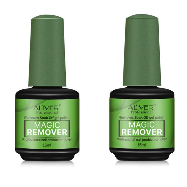 2 Pack Magic Nail Polish Remover,Quick Professional Removes Soak-Off Nail Polish