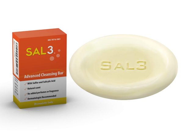 2 Pack SAL3 Acne Treatment Soap – 3% Salicylic Acid, 10% Sulfur