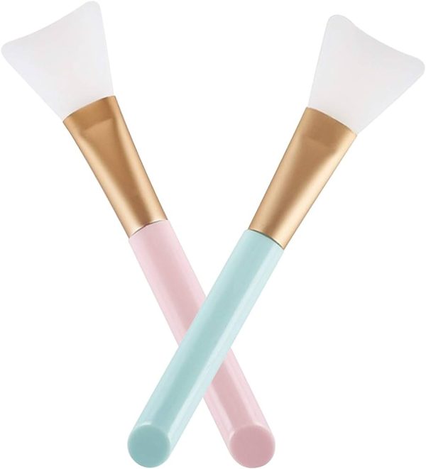 2 PCS Silicone Face Mask Brush, Mask Beauty Tool Soft Silicone Facial Mud Mask Applicator Brush