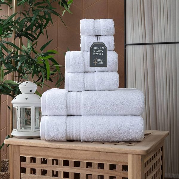 2 Piece Luxury Bath Towel Set for Bathroom