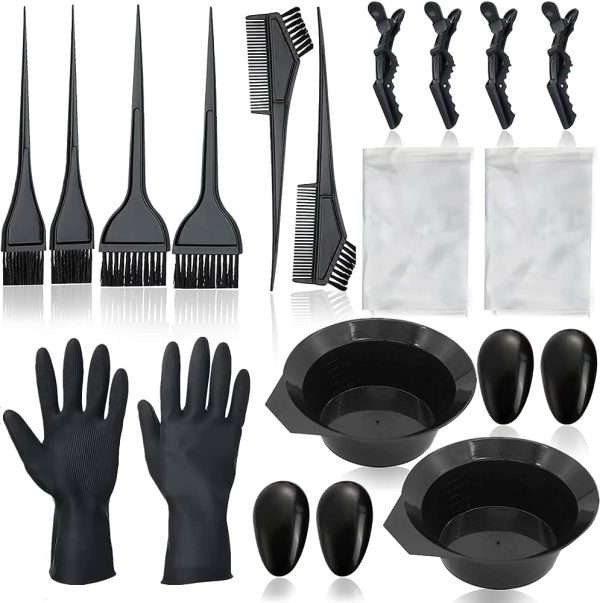 20 Pcs Hair Dye Brush and Bowl Set