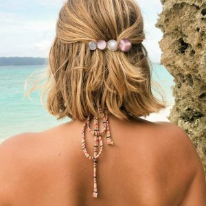 20 Pcs Macaron Hair Clips for Women Acrylic Pearl Hair Clip Handmade Pearl