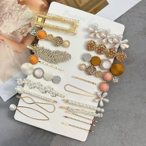 20Pcs Pearl Hair Clips - Cehomi Fashion Korean Style Pearls Hair Barrettes Sweet
