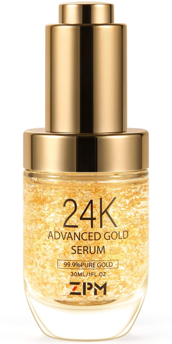 24K Gold Anti Aging Face Serum Moisturizer Enriched with Vitamin C Serum