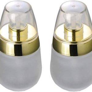 2PCS 30ml 1oz Empty Refillable Glass Container Makeup Cosmetic