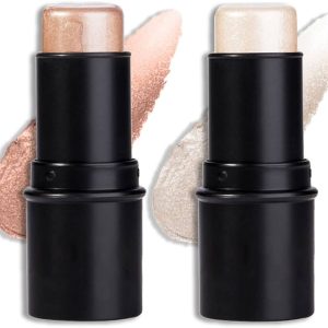 2pcs Highlight Stick Shimmer Cream Powder Foundation Highlighter Stick