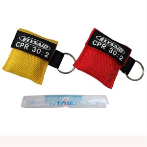 2Pcs/set Keychain Emergency Face Shield First Aid CPR Mask Medical
