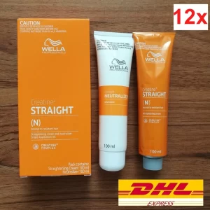 3 Boxes Wella Strate Straightener Straightening System Intense Hair Cream