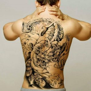3 Sheets Temporary Waterproof Big Full Back Tattoo Sticker for Women Men Body