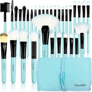 32pcs Blue Premium Cosmetic Make Up Brushes
