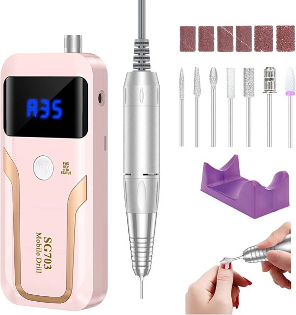 35000RPM Portable Rechargeable Nail Drill Machine