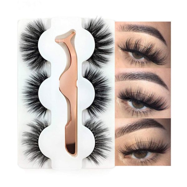 3D Fake Eyelashes-3 Styles False Eyelashes Reusable Naturally Handmade Soft