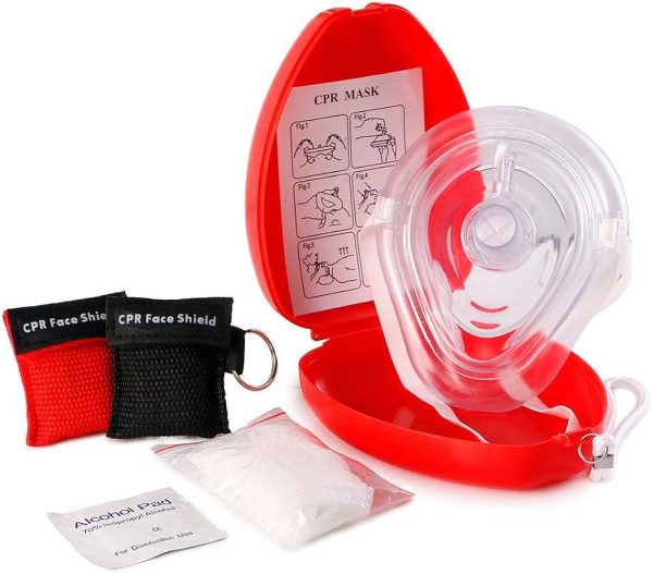 3Pcs CPR Resuscitator Mask Keychain Outdoor Emergency Face Shield