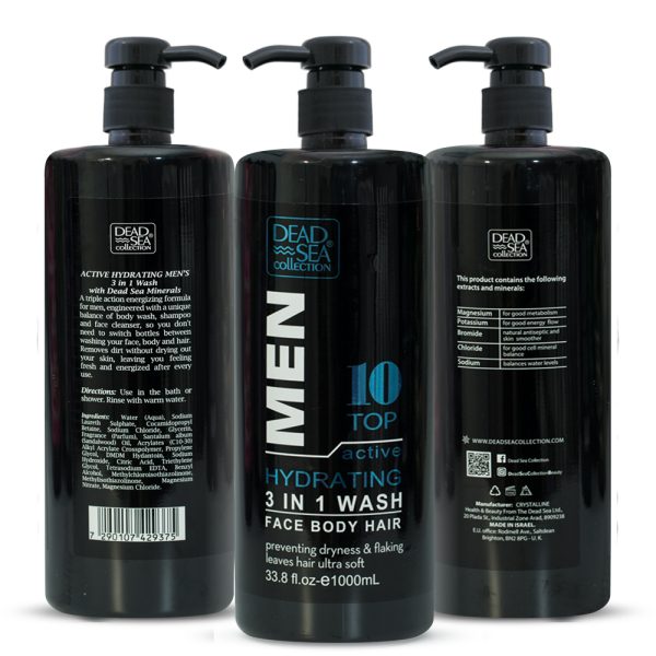 -417 Dead Sea Cosmetics Body & Hair Shampoo for Men
