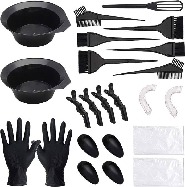47 Pieces Hair Dye Coloring Kit Hair Tinting Bowl Dye Brush, Ear Cover