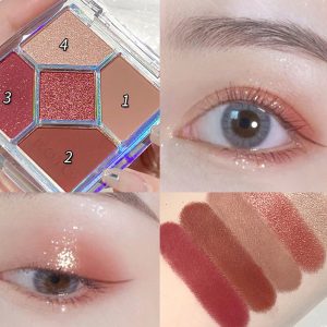 5 in 1 Glitter Eyeshadow Lipstick Palette