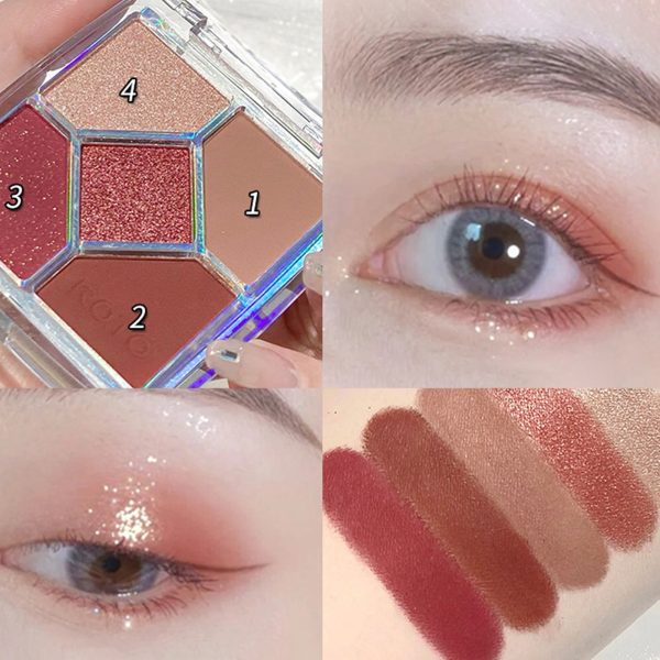 5 in 1 Glitter Eyeshadow Lipstick Palette