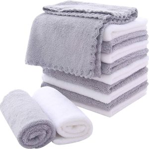 (5-Pack) Premium 12 in. x 12 in. Microfiber Facial Towels