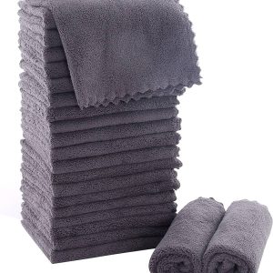 (5-Pack) Premium 12 in. x 12 in. Microfiber Facial Towels ~ Ultra Soft