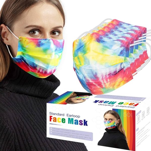50 PCS Disposable Masks Mask Dust Breathable Earloop Face Mask