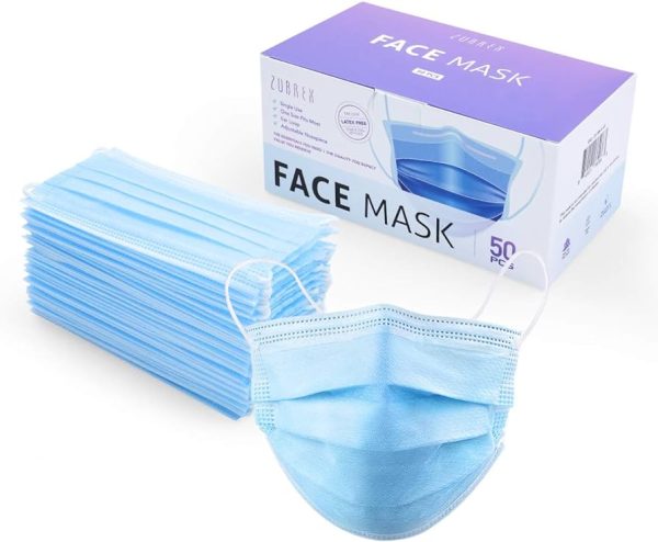 50 pcs Disposable Masks Medical Mask Dust Mask 3-Ply Anti-virusNonwoven Elastic Earloop Mouth Face Masks