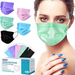50pcs/lot Disposable Mouth Mask Non-wove 3 Layer Men Women Face Mask