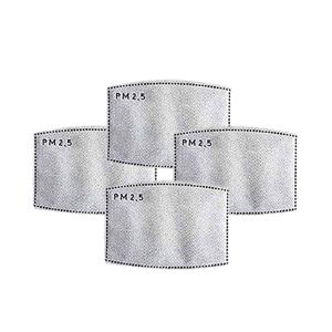 50PCS PM2.5 Replaceable Filters, Universal Activated Carbon Protective Mouth Face