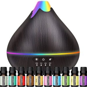 550ml Diffuser & Essential Oil Set, Top 10 Essential Oils