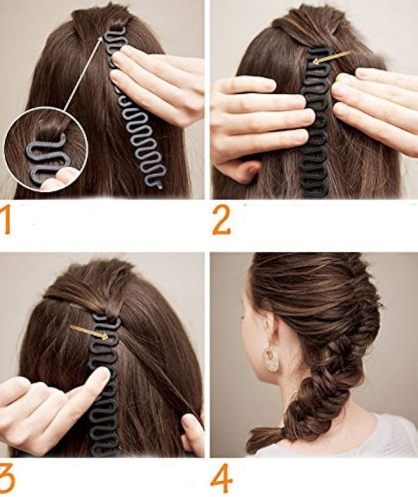6 Pcs Hair Braiding Tool,S and Fishbone DIY Hair Styling Tool Kit