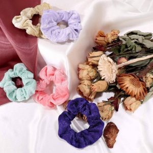 65 Pcs Hair Scrunchies Velvet Hair Scrunchies Silk Scrunchies Chiffon Flower