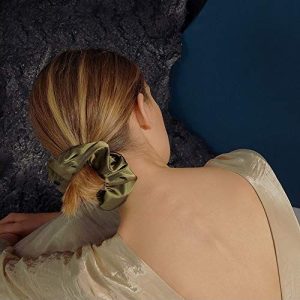 65Pcs Hair Scrunchies Velvet,Chiffon and Satin Elastic Hair Bands Scrunchie Bobbles