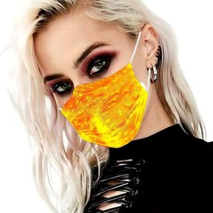 7 Color Lights LED Light up Face Mask USB Rechargeable Glowing Luminous
