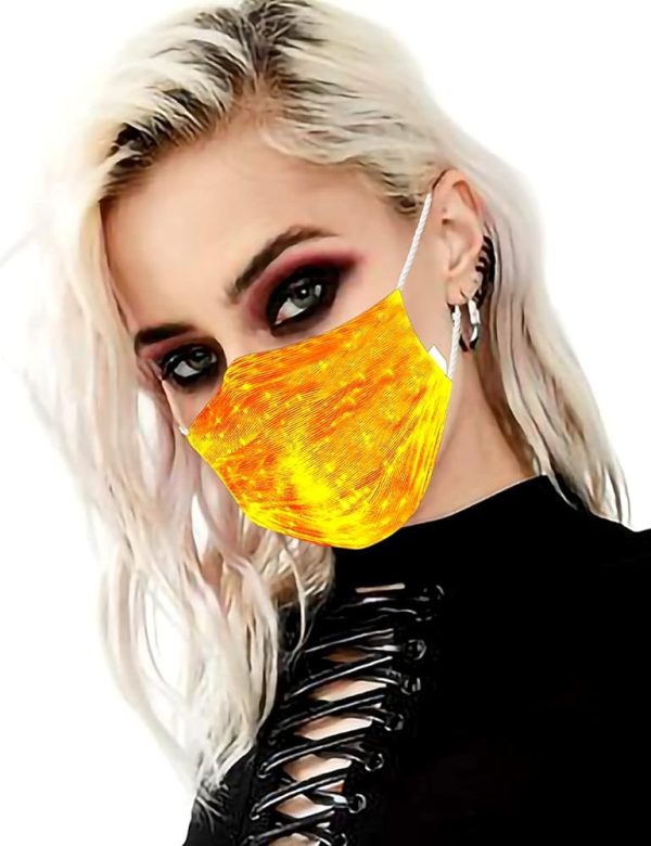 7 Color Lights LED Light up Face Mask USB Rechargeable Glowing Luminous