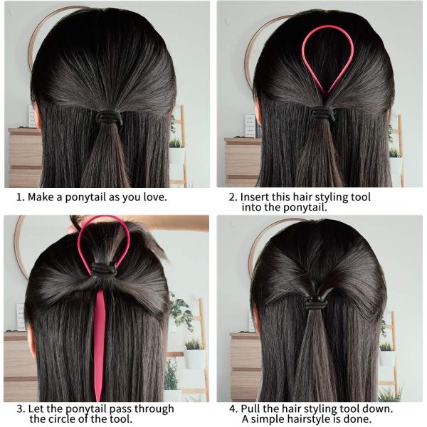 8 Pcs French Hair Braiding Tool - Bun Maker, Topsy Tail Loop