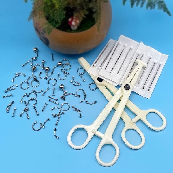 A-minusone 84PCS Body Septum Piercing Kit