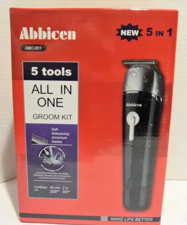 Abbicen New 5 in 1 Multi-functional Beard Trimmer Men's Grooming Kit
