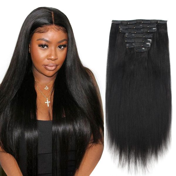 ABH AmazingBeauty Hair Real Remy Thick Yaki Hair Clip In Hair Extensions