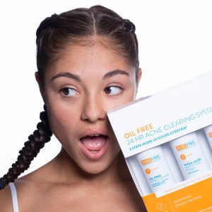 Acne Free 3 Step 24 Hour Acne Treatment Kit - Clearing System w Oil Free