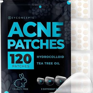 Acne Patches (120 Pack), Tea Tree Oil and Hydrocolloid Pimple Patches for Face