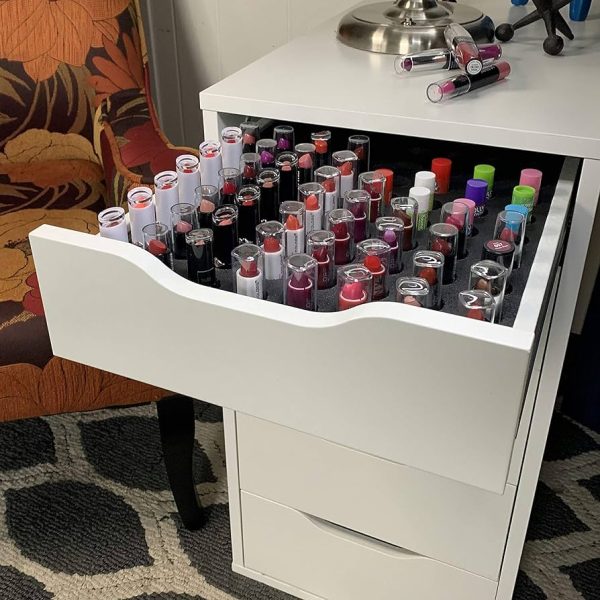 Maximize Makeup Storage with the Acrylic Lipstick Drawer Organizer – Fits 130 Lipsticks