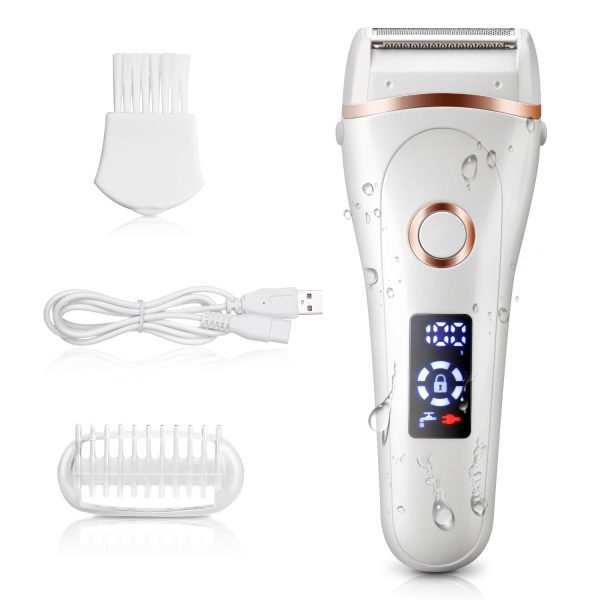 ADOKEY Electric Razor for Women, Rechargeable LED Battery Life Display