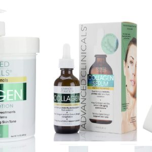 Advanced Clinicals 2 Piece Anti-aging Skin Care set with collagen.