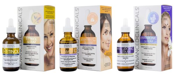 Advanced Clinicals Complete Skin Care Set with Anti-Aging Retinol Serum