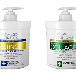 Advanced Clinicals Retinol Cream and Collagen Cream Skin Care set.